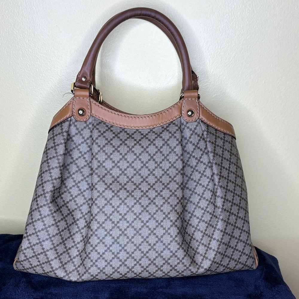 Gucci Diamante Medium Sukey Tote Brown